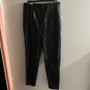 Black Pleather skinny pants